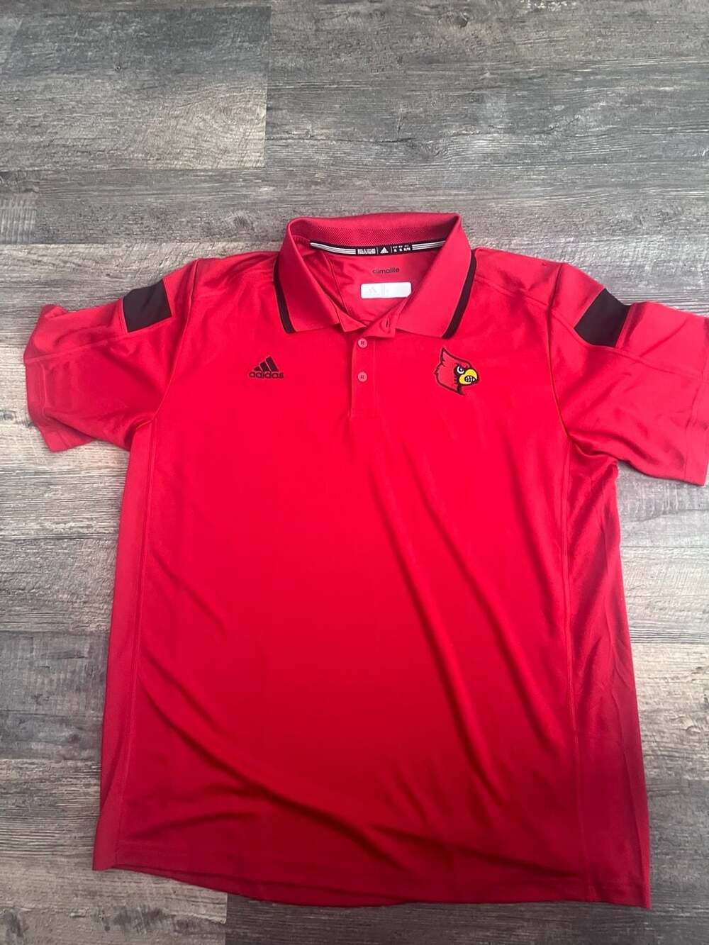 Adidas Louisville Cardinals NCAA Climalite Coaches Polo Shirt XL Red